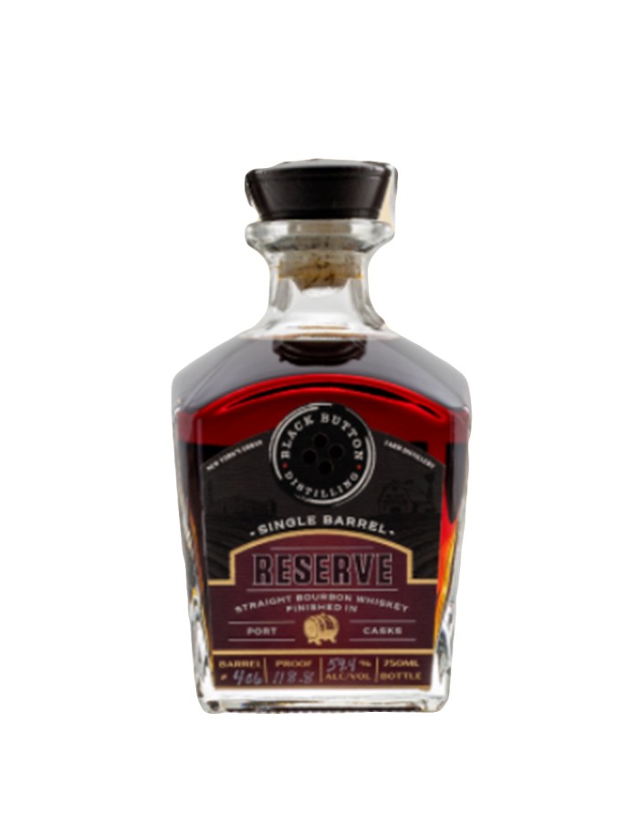 Black Button Distilling Finished in Port Casks barrel #406 Single Barrel Reserve Straight Bourbon Whiskey