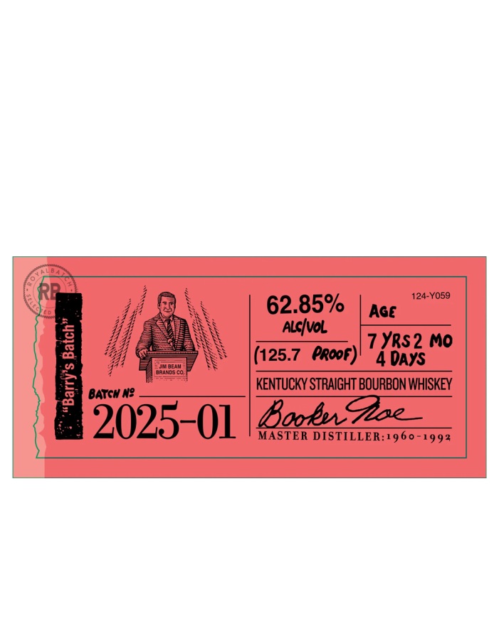 Bookers Barry's Batch 2025-01 Kentucky Straight Bourbon Whiskey