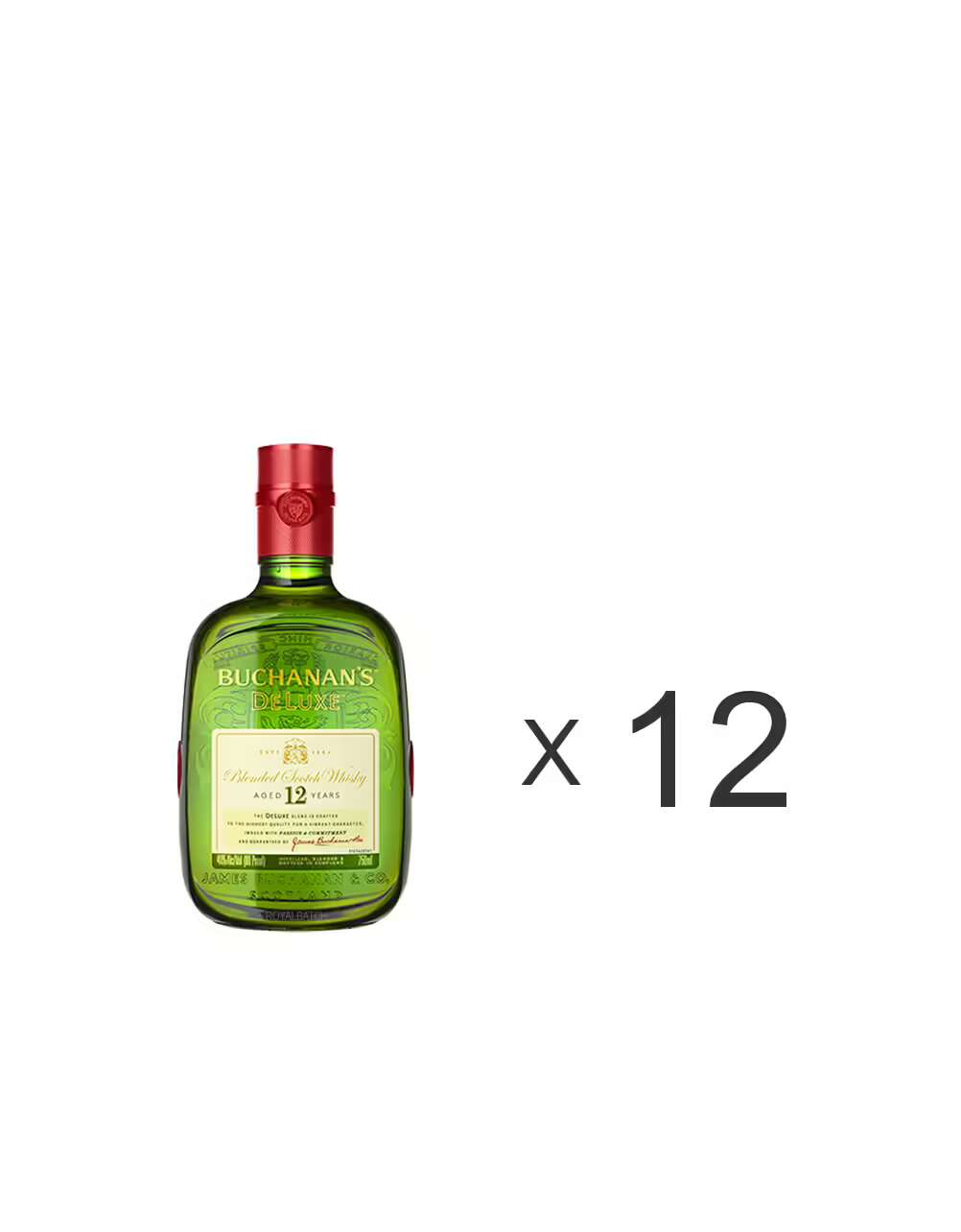 Buchanans Deluxe 12 Year Old Blended Scotch Whisky (12 Pack) 50ml