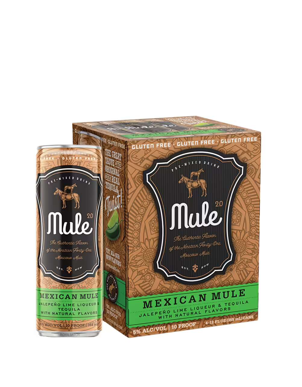 Mule Mexican Jalapeno Lime Liqueur (4 Pack) 355ml