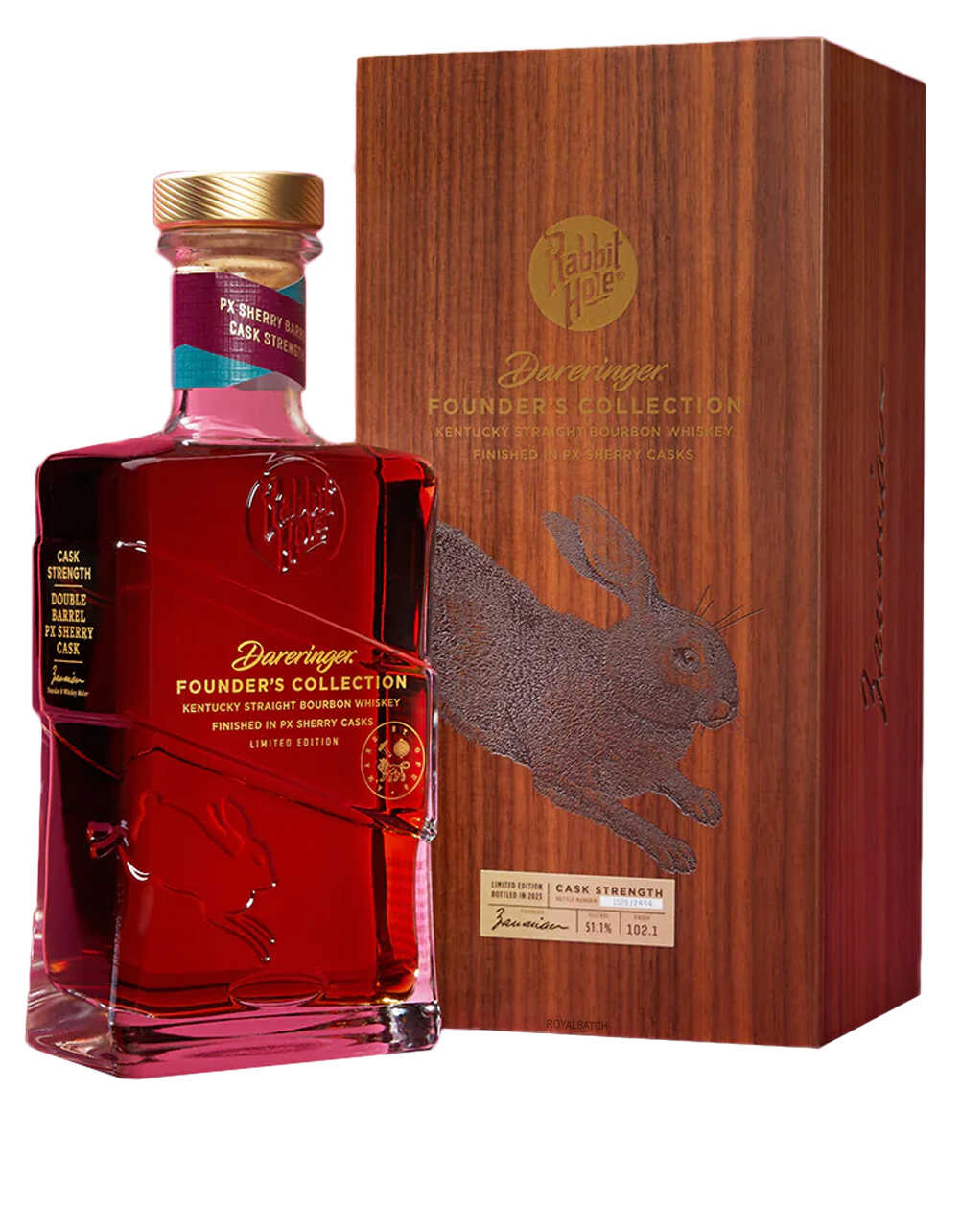 Rabbit Hole Dareringer Founders Collection Straight Bourbon Whiskey Finished in PX Sherry Cask 2023