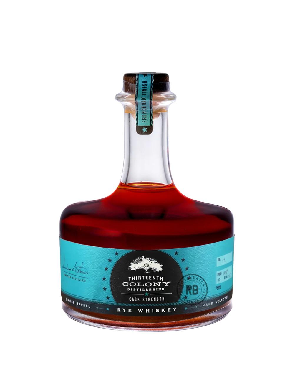 Thirteenth Colony Cask Strength Rye Whiskey