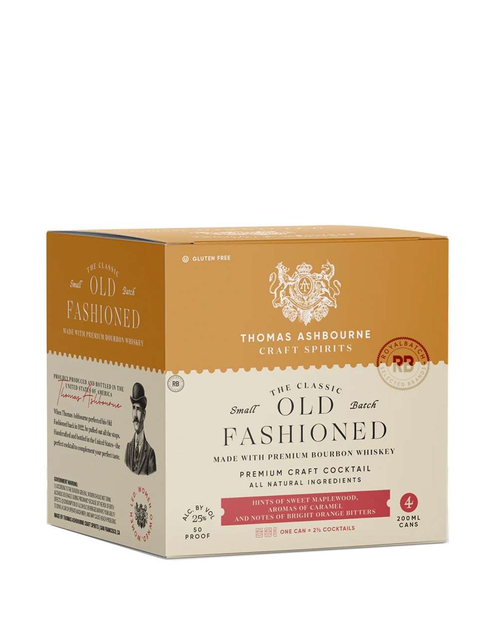 Thomas Ashbourne Old Fashioned Cocktail 4 Pack x 200ml